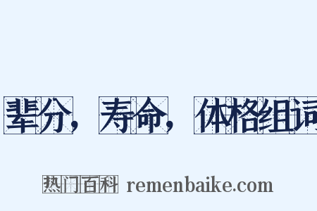 辈分，寿命，体格组词是什么意思的图片